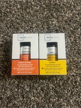 Mainstays Sweet Orange & Lemon Essential Oil Duo - Orange and Yellow